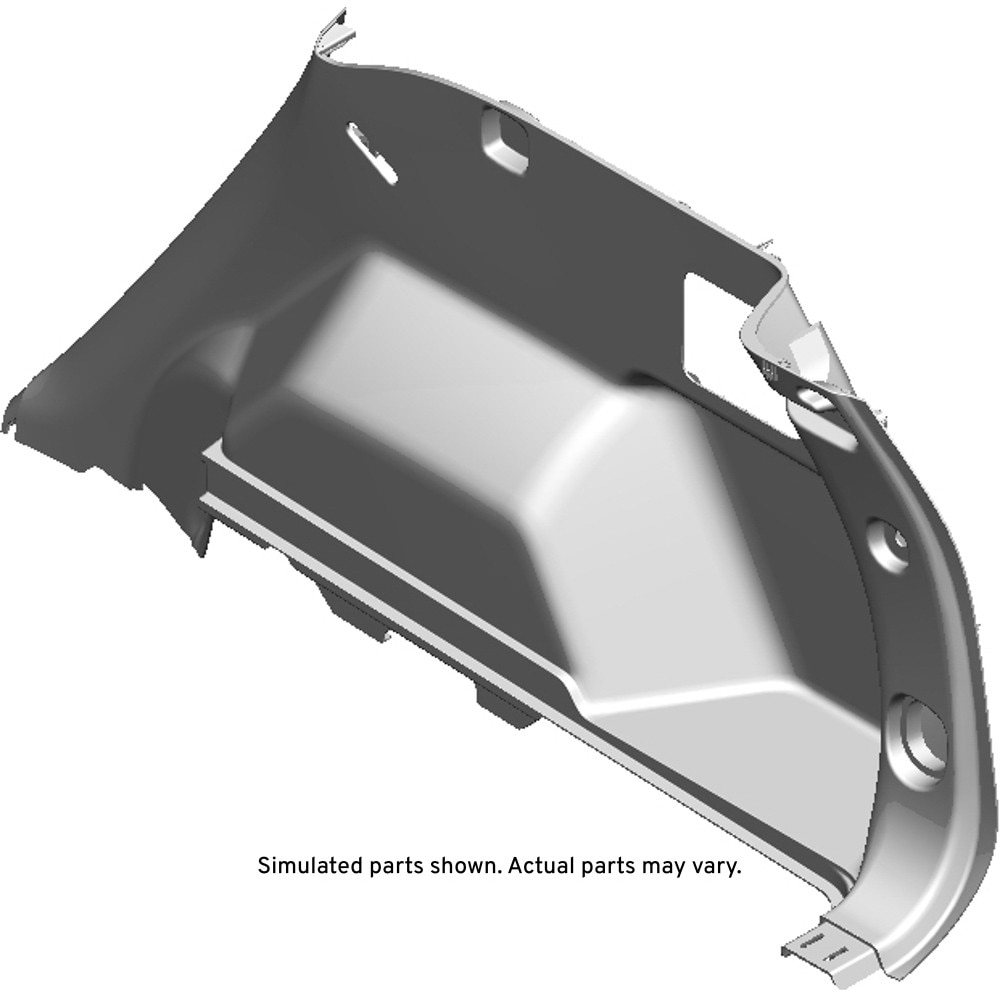 GM Genuine Parts Very Light Platinum Passenger Side Quarter Lower Rear Trim Panel