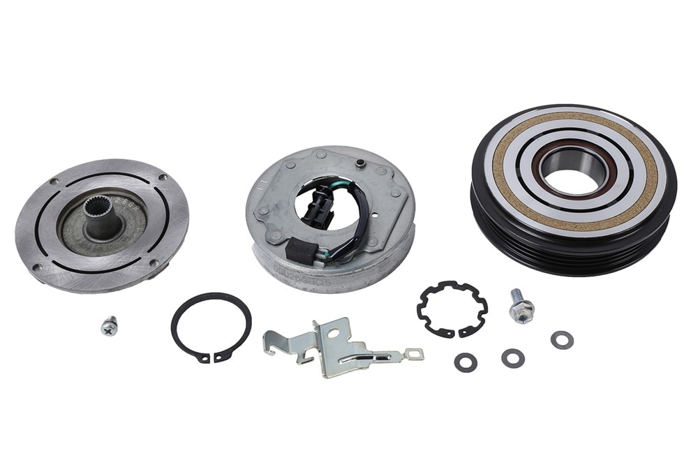 GM Genuine Parts Air Conditioning Clutch Kit with Coil, Pulley, Snap Rings, Bracket, Shims, and Bolts