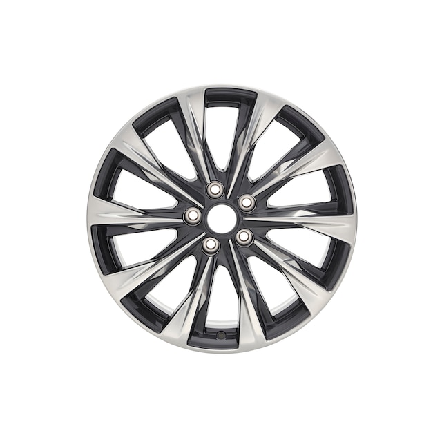 19x8-Inch 10-Spoke Polished Wheels with Painted Pockets