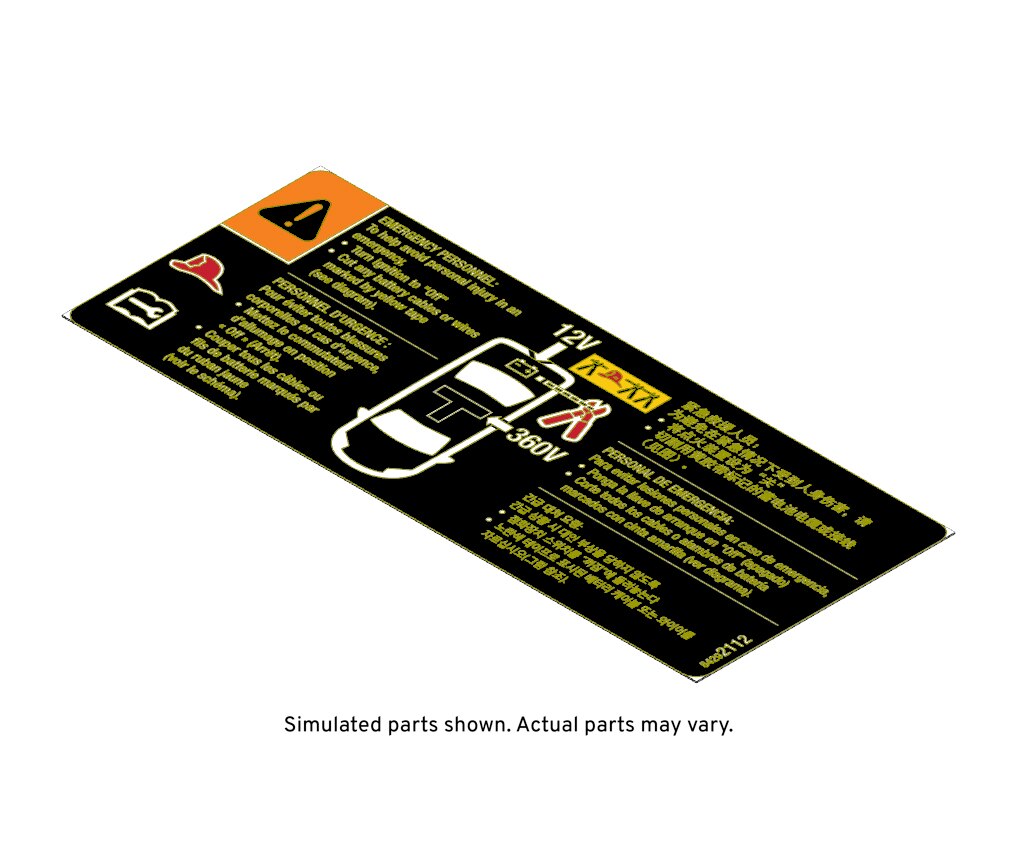 GM Genuine Parts Battery Warning Label