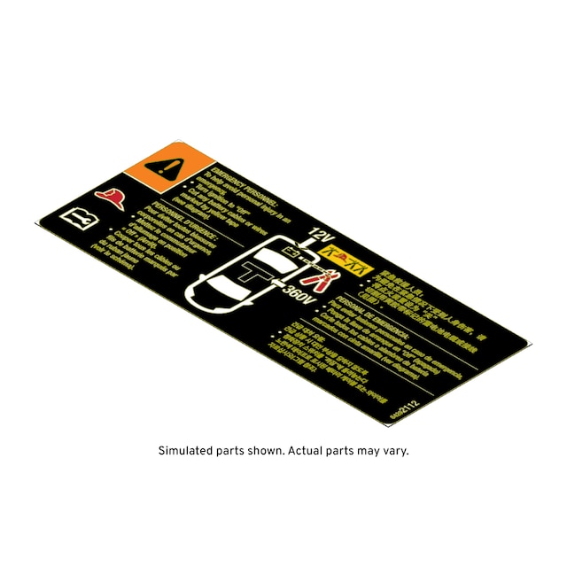 GM Genuine Parts Battery Warning Label