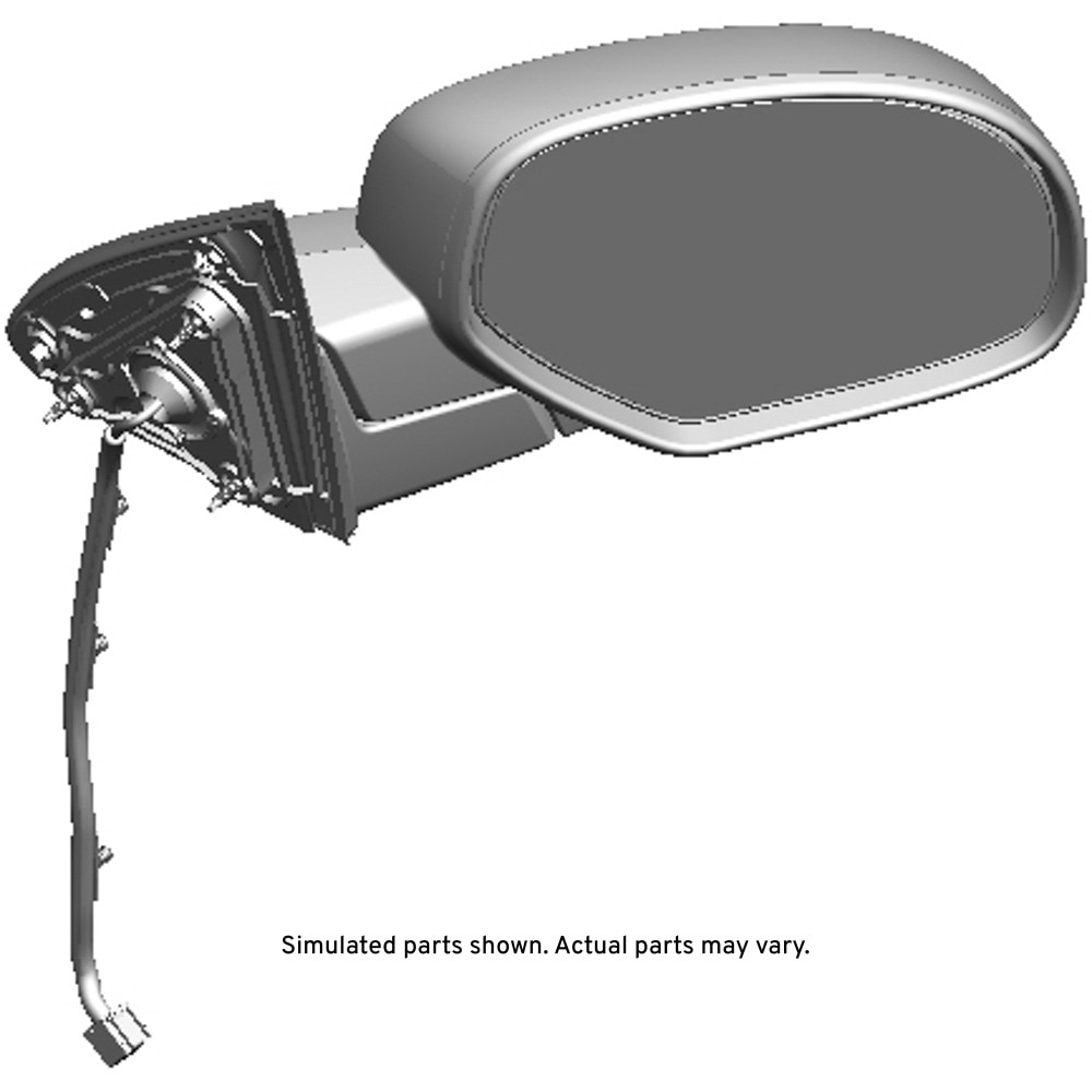 GM Genuine Parts Black Passenger Side Door Mirror