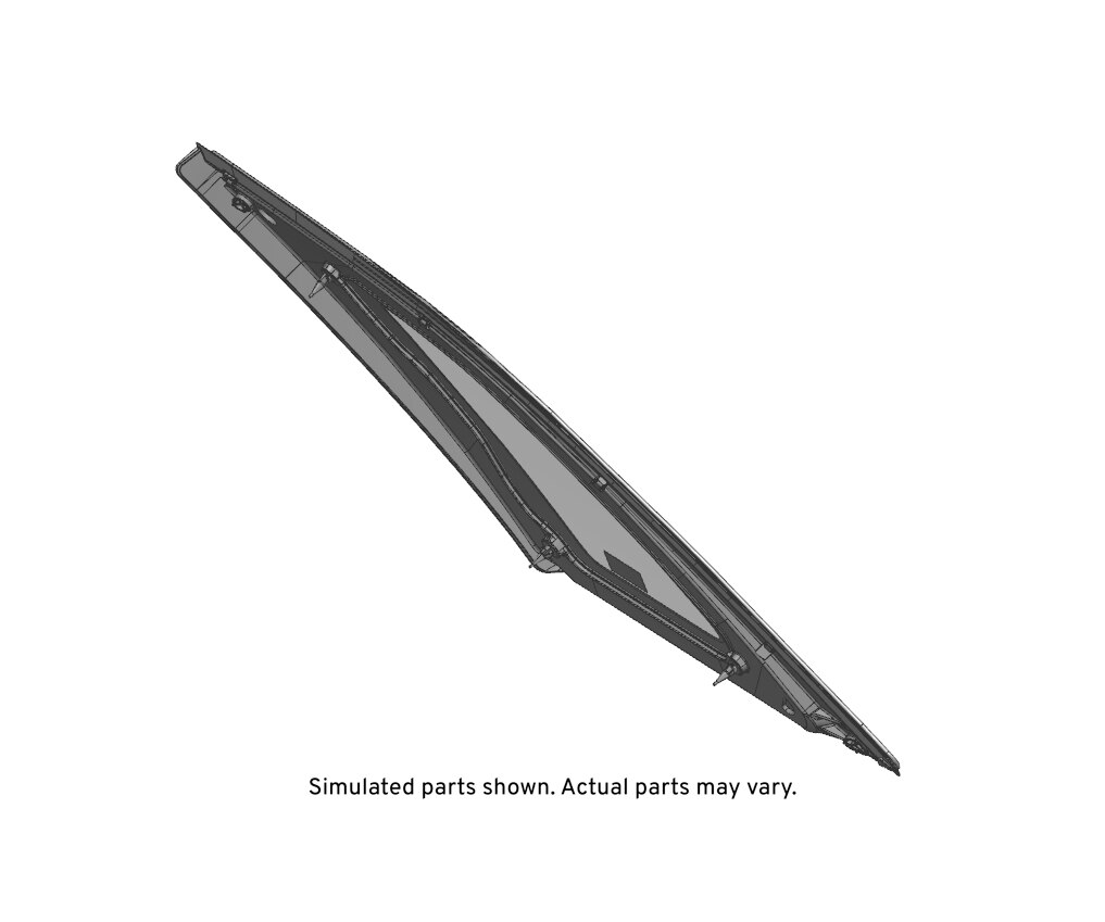 GM Genuine Parts Black Passenger Side Quarter Window