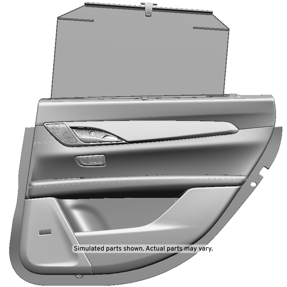 GM Genuine Parts Black Rear Passenger Side Door Trim