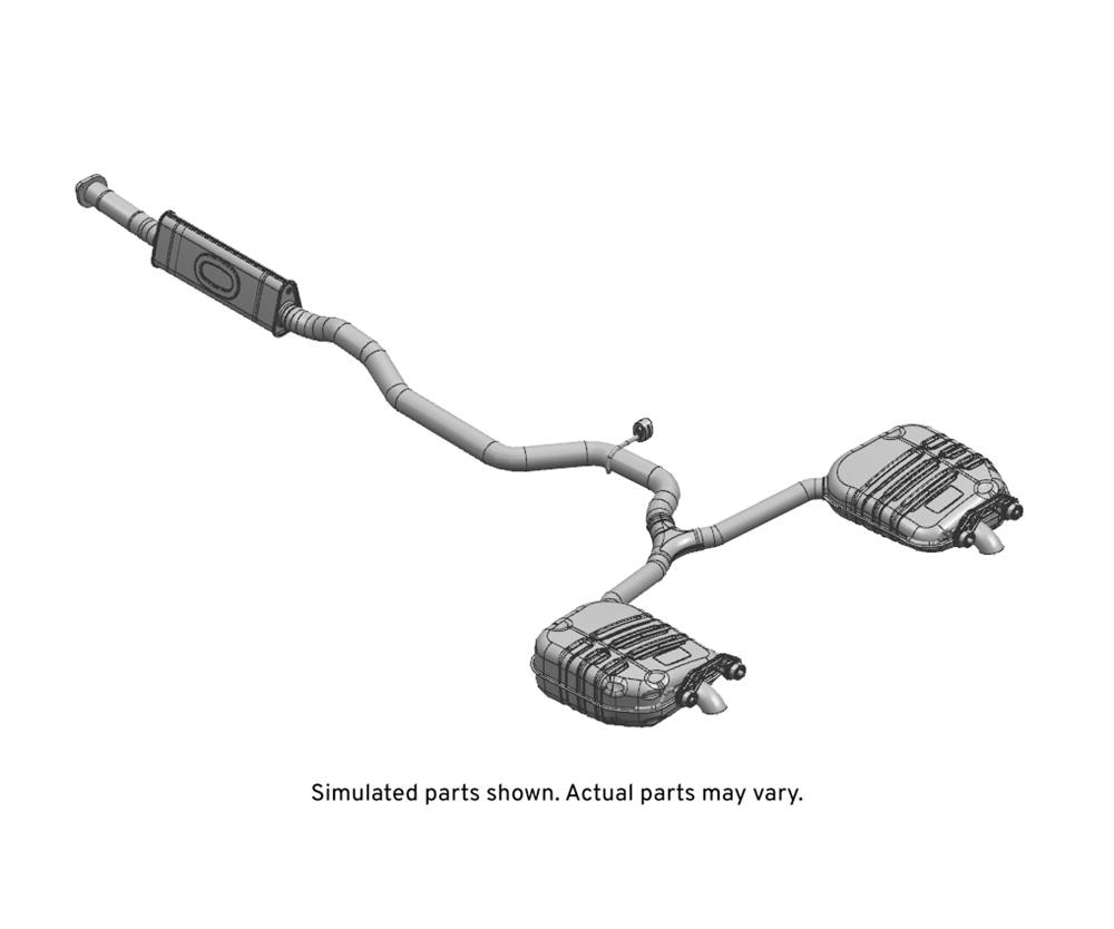 GM Genuine Parts Exhaust Muffler with Exhaust Pipe
