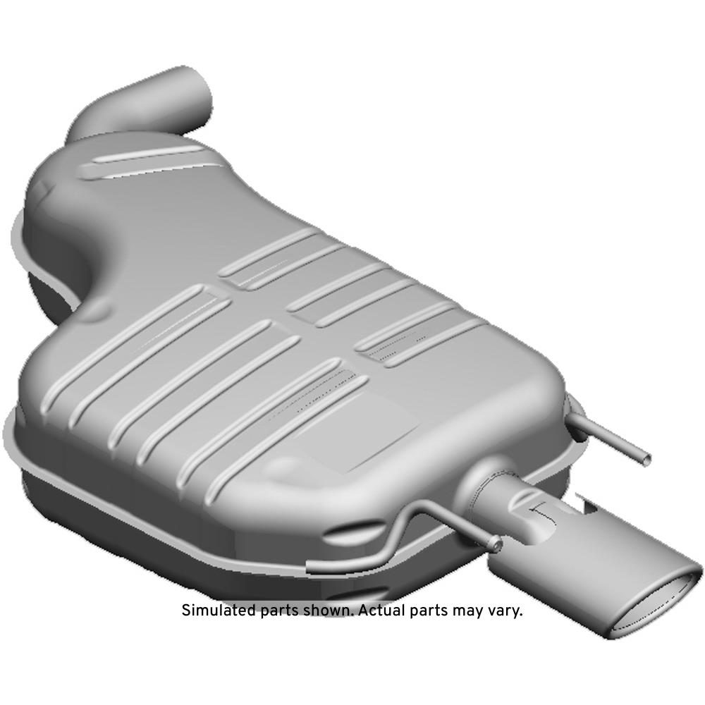 GM Genuine Parts Driver Side Exhaust Rear Muffler with Exhaust Pipe