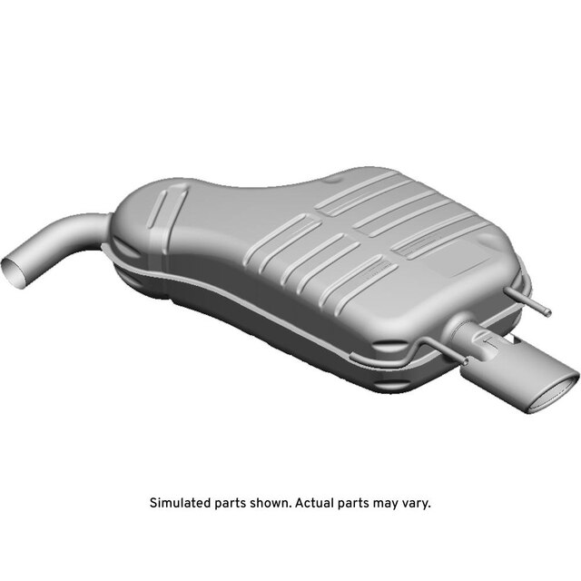 GM Genuine Parts Passenger Side Exhaust Rear Muffler with Exhaust Pipe
