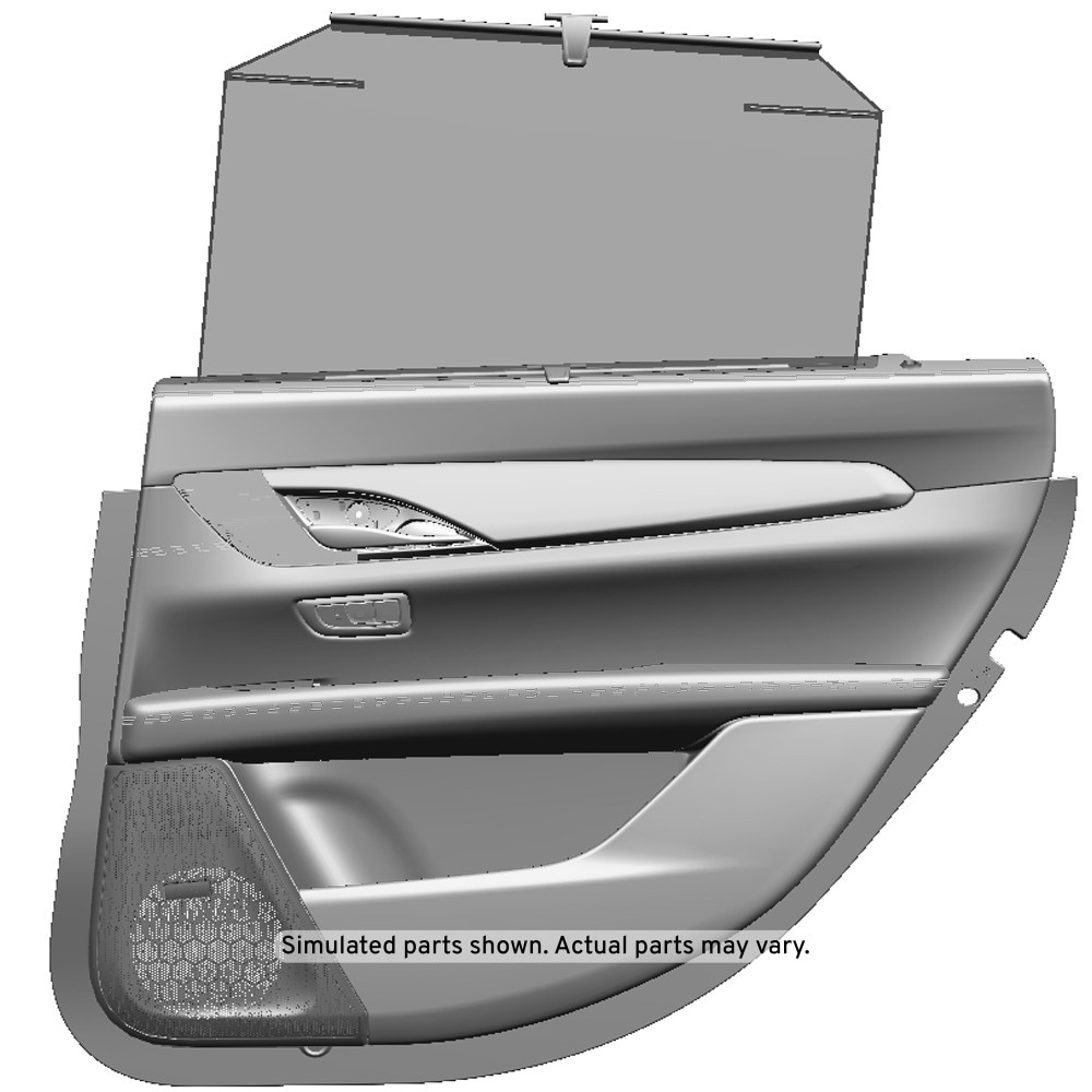 GM Genuine Parts Black Rear Passenger Side Door Trim