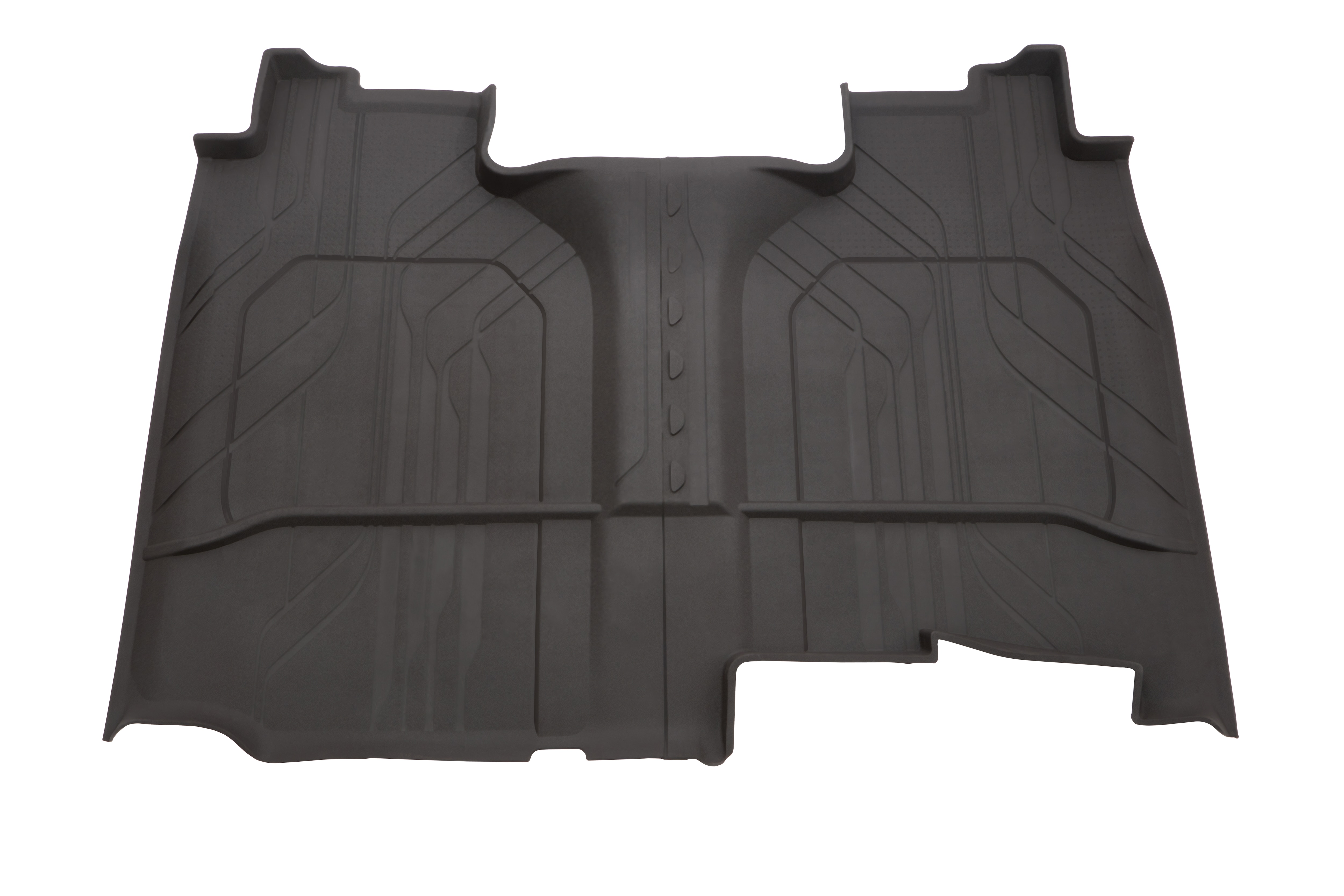 Crew Cab Second-Row Interlocking Premium All-Weather Floor Liner in Very Dark Atmosphere