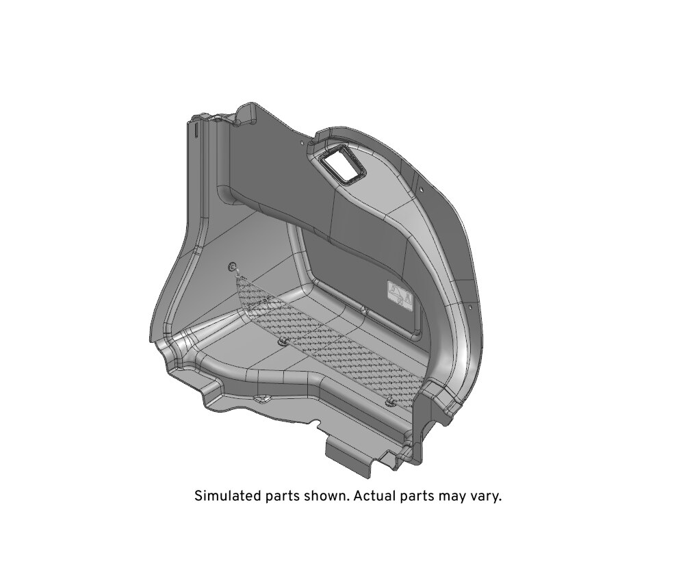 GM Genuine Parts Black Diamond Passenger Side Rear Compartment Side Trim