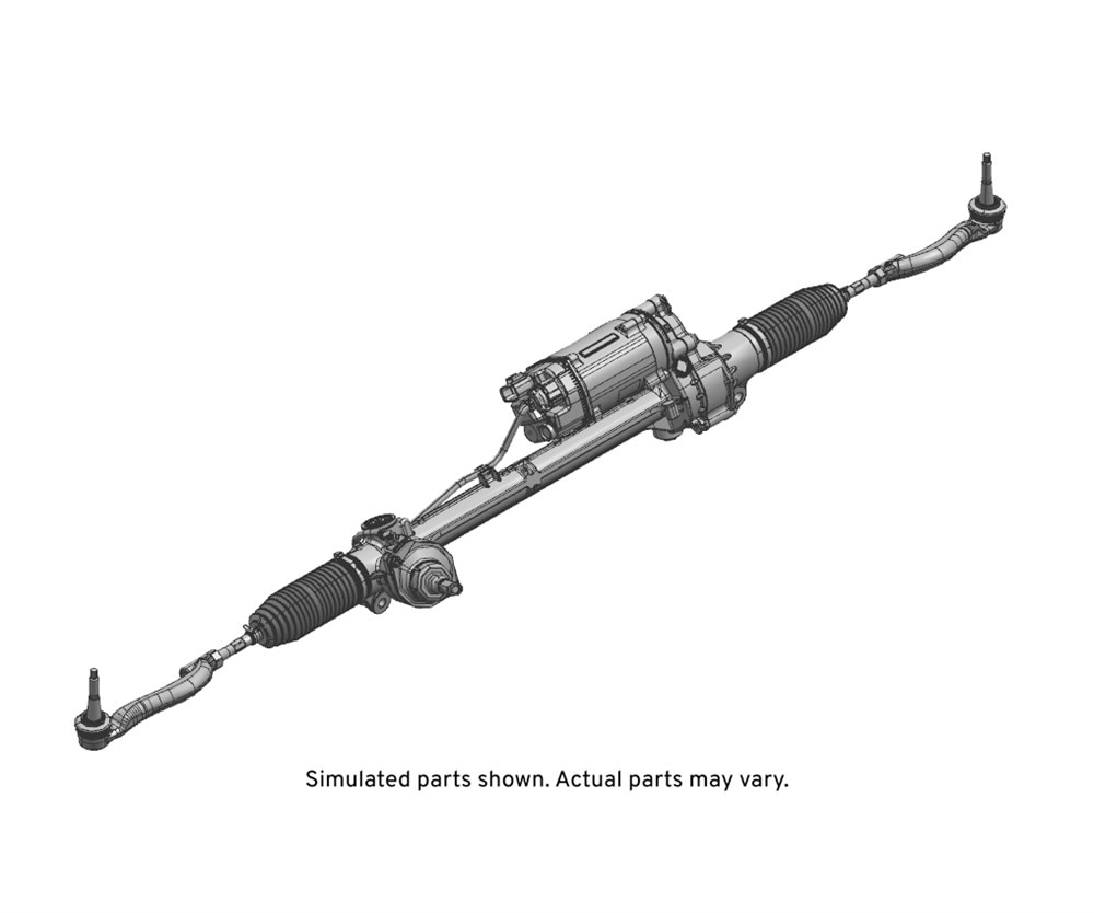 GM Genuine Parts Electric Belt Drive Rack and Pinion Steering Gear Assembly with Tie Rods