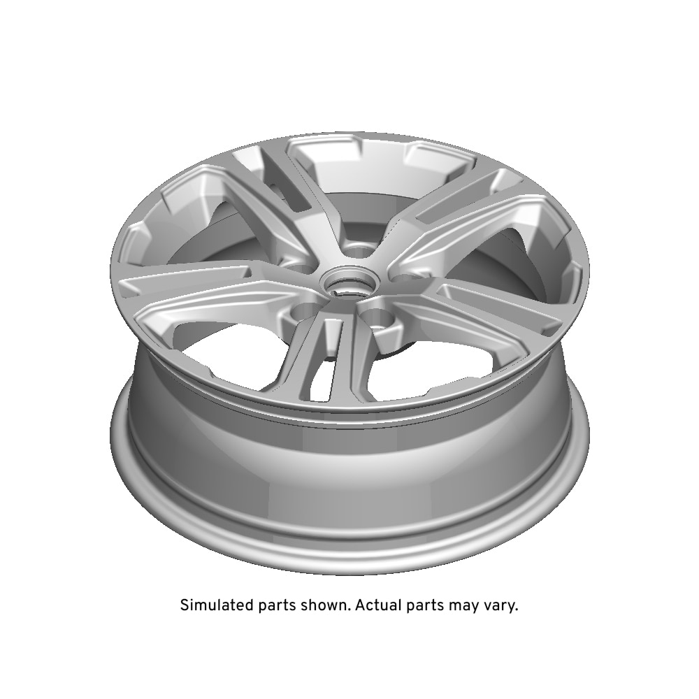 GM Genuine Parts Black High Gloss 17x7in Aluminum Front and Rear Wheel