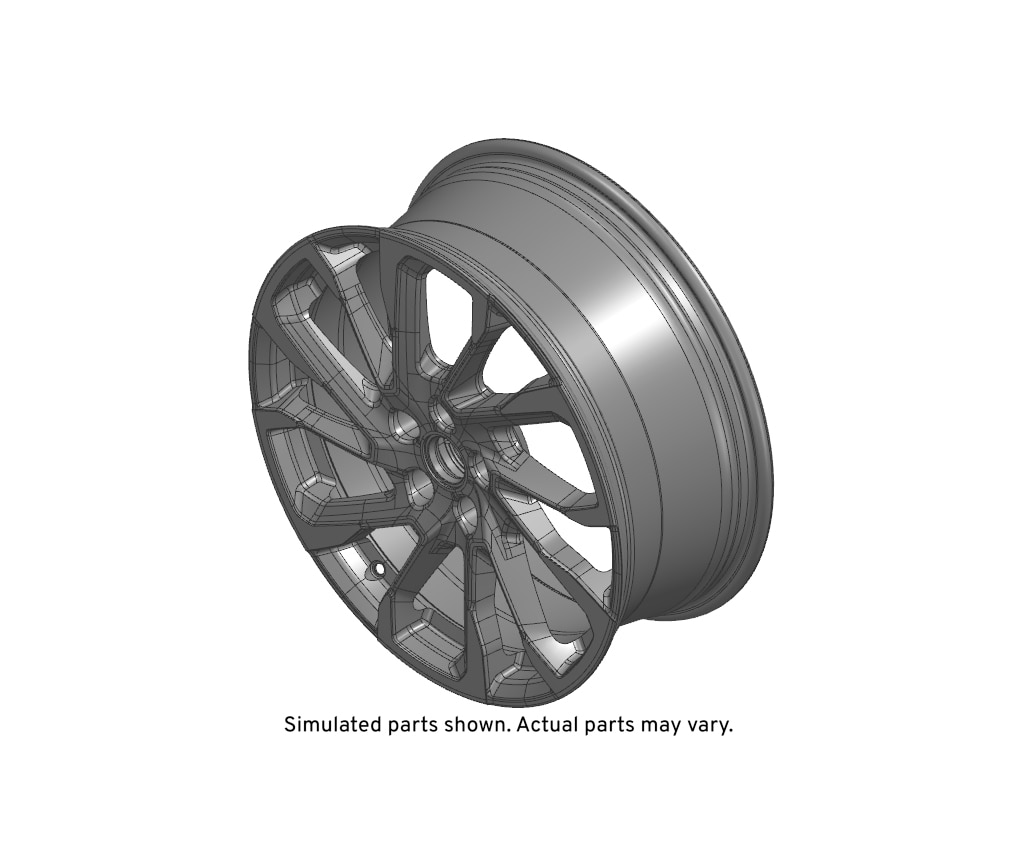 GM Genuine Parts High Gloss Black 19x7.5in Aluminum Front and Rear Wheel