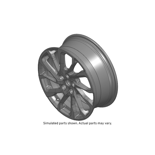 GM Genuine Parts High Gloss Black 19x7.5in Aluminum Front and Rear Wheel