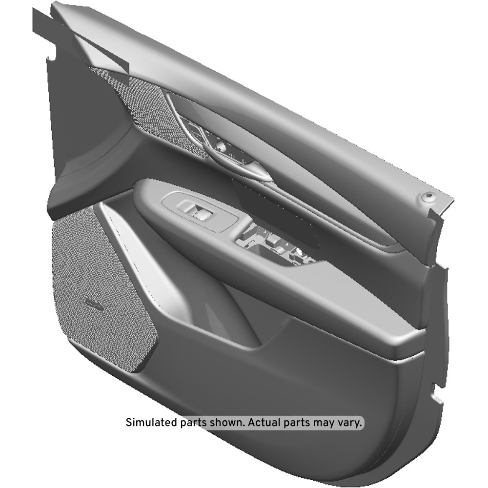GM Genuine Parts Jet Black Front Passenger Side Door Trim