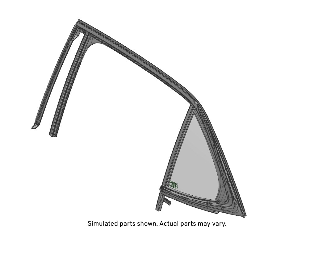 GM Genuine Parts Rear Driver Side Door Window Weatherstrip