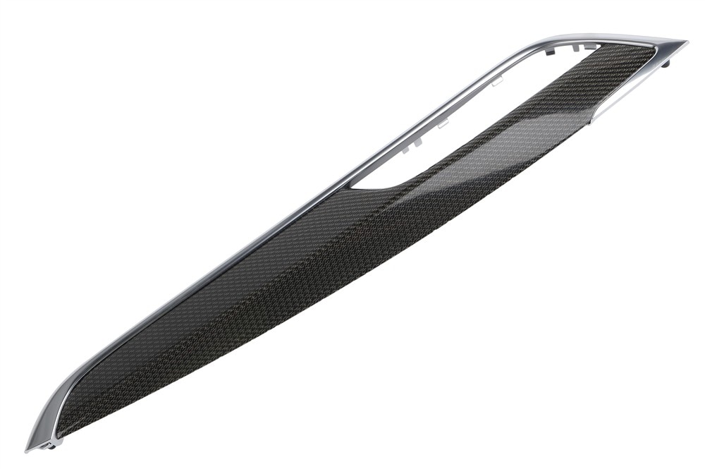 GM Genuine Parts High Gloss V-Carbon Fiber Passenger Side Door Trim Panel Applique