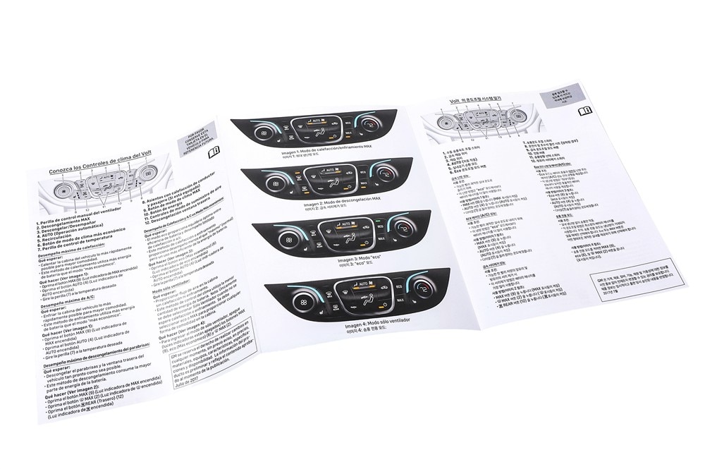 GM Genuine Parts Heater and Air Conditioning Control Information Card