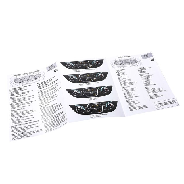 GM Genuine Parts Heater and Air Conditioning Control Information Card