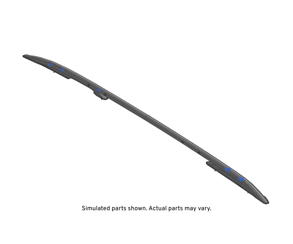 GM Genuine Parts Passenger Side Luggage Carrier Rail