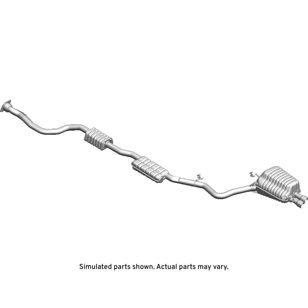 GM Genuine Parts Passenger Side Exhaust Muffler with Exhaust Pipe