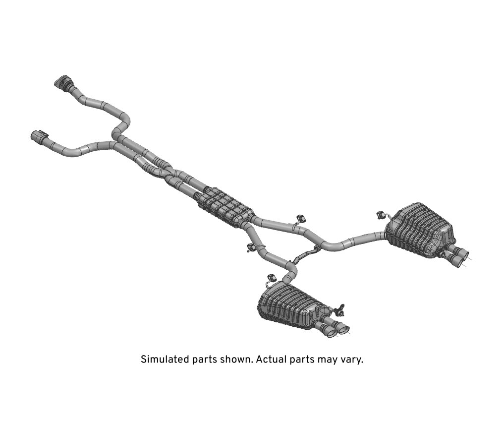 Cadillac GM Genuine Parts Exhaust Muffler with Exhaust Pipe