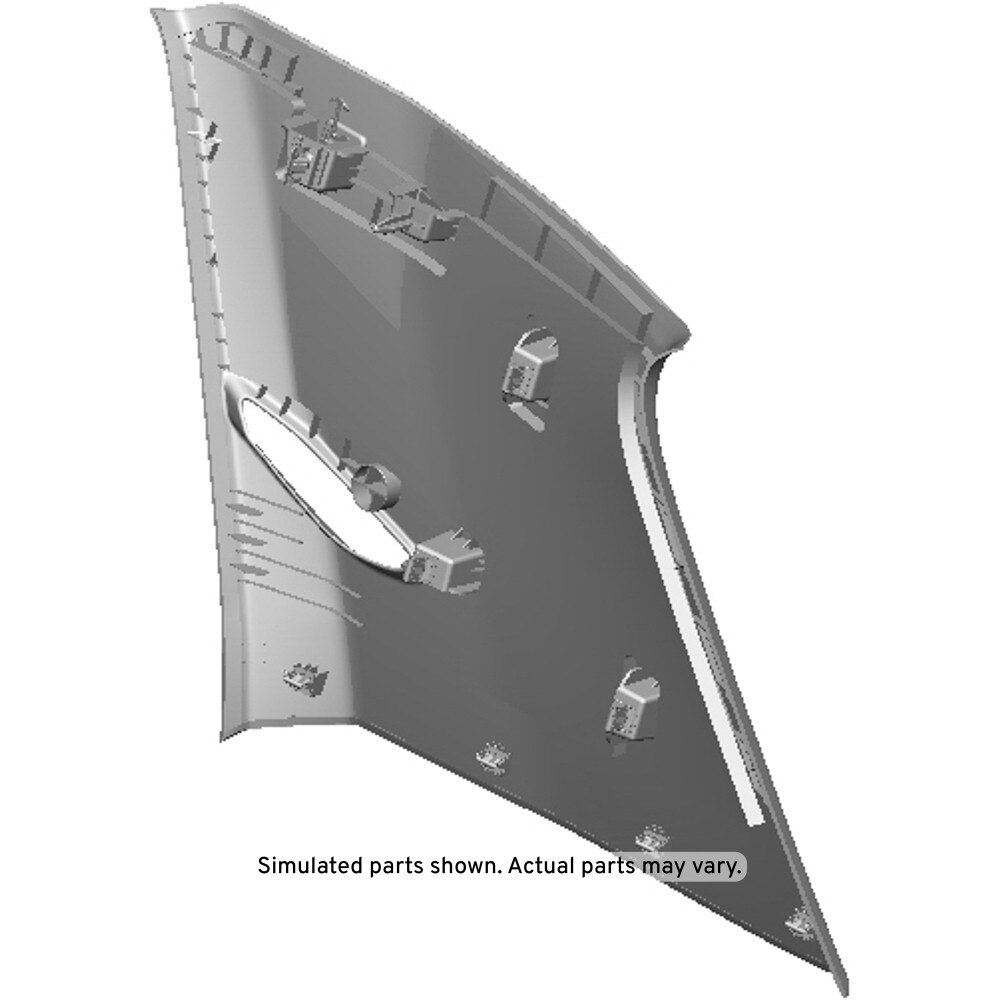GM Genuine Parts Gray Driver Side Body Lock Pillar Upper Trim Panel