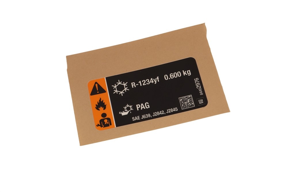 GM Genuine Parts Air Conditioning Refrigerant Charge Label