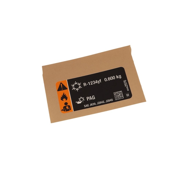 GM Genuine Parts Air Conditioning Refrigerant Charge Label