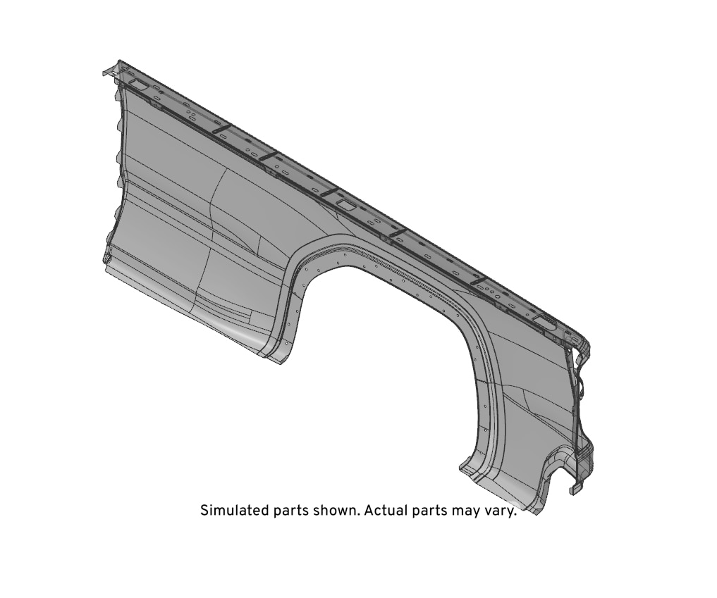 GM Genuine Parts Passenger Side Pickup Box Outer Side Panel