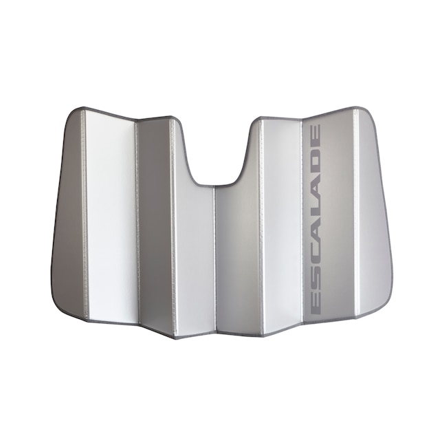 Front Reflective Windshield Sunshade Package in Silver with Escalade Script