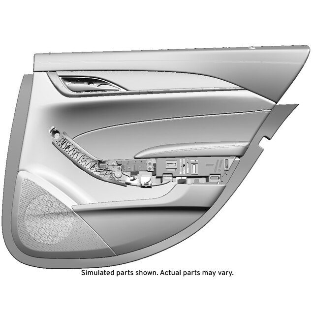 GM Genuine Parts Black Rear Passenger Side Door Trim