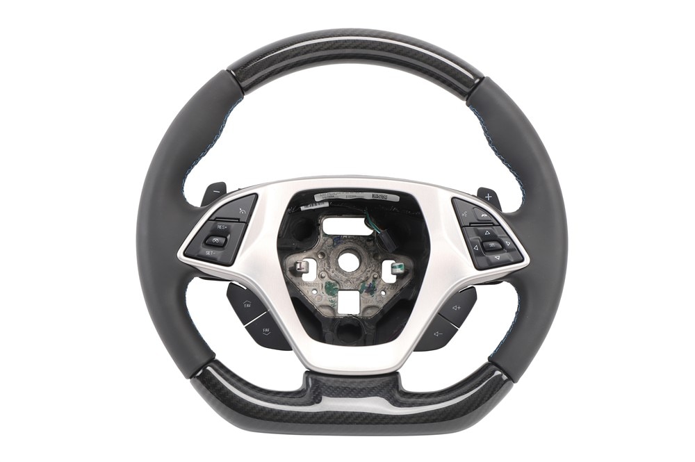 GM Genuine Parts Black with Vivid Blue Thread Steering Wheel