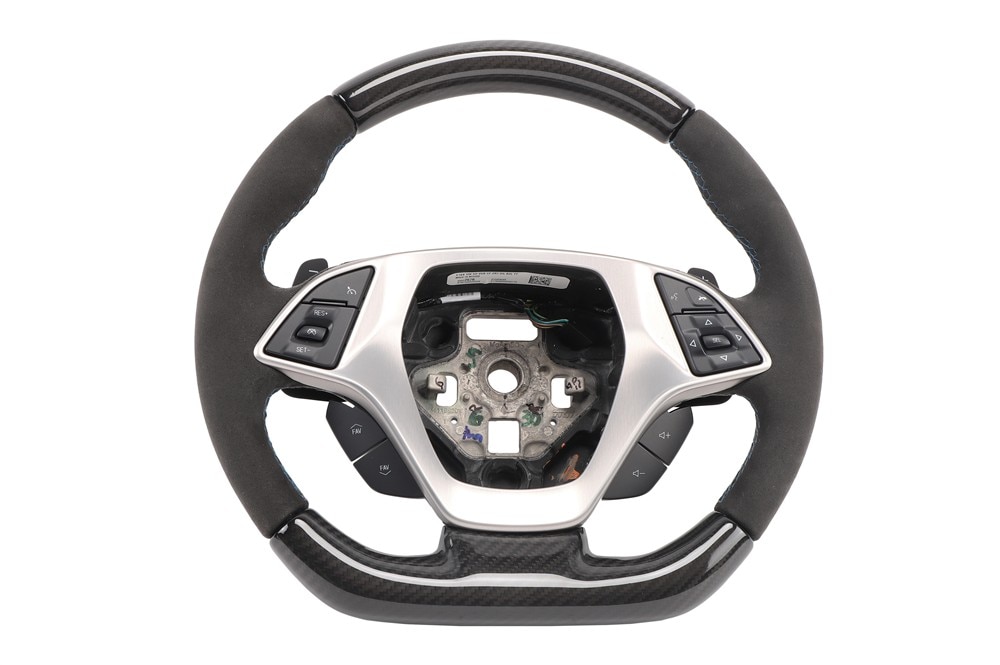 GM Genuine Parts Black with Vivid Blue Thread Steering Wheel