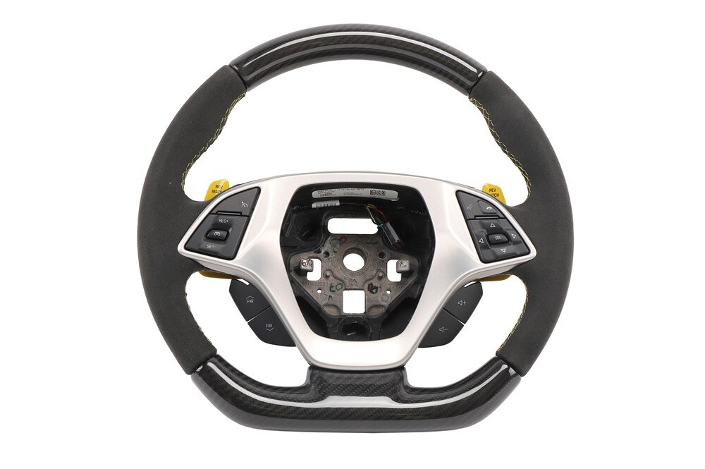 GM Genuine Parts Black with Lark Yellow Thread Steering Wheel