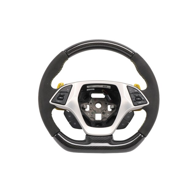 GM Genuine Parts Black with Lark Yellow Thread Steering Wheel