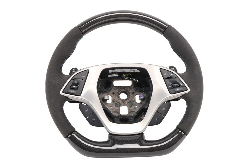 GM Genuine Parts Black with Vivid Blue Thread Steering Wheel