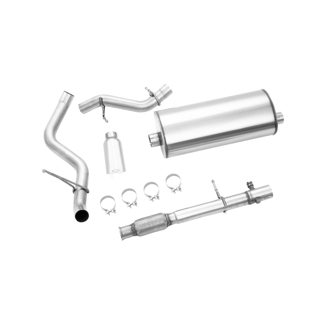 5.3L Cat-Back Single-Exit Exhaust Upgrade System with Polished Tip and Bowtie Logo