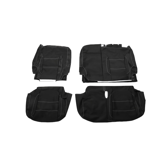 Traverse Protective Rear Seat Cover Set in Jet Black with Bowtie Logo (for Models with Second-Row Bench Seat)