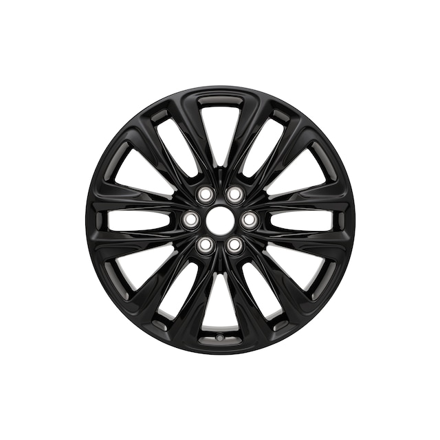 20x8-Inch Aluminum 12-Spoke Wheel in High Gloss Black