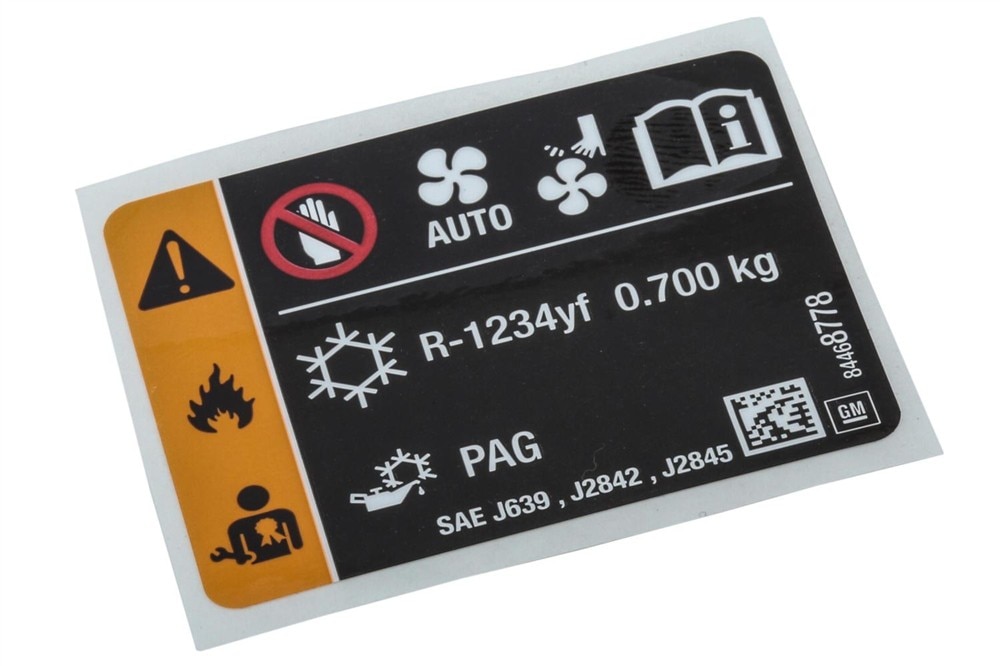 GM Genuine Parts Air Conditioning System Information Label