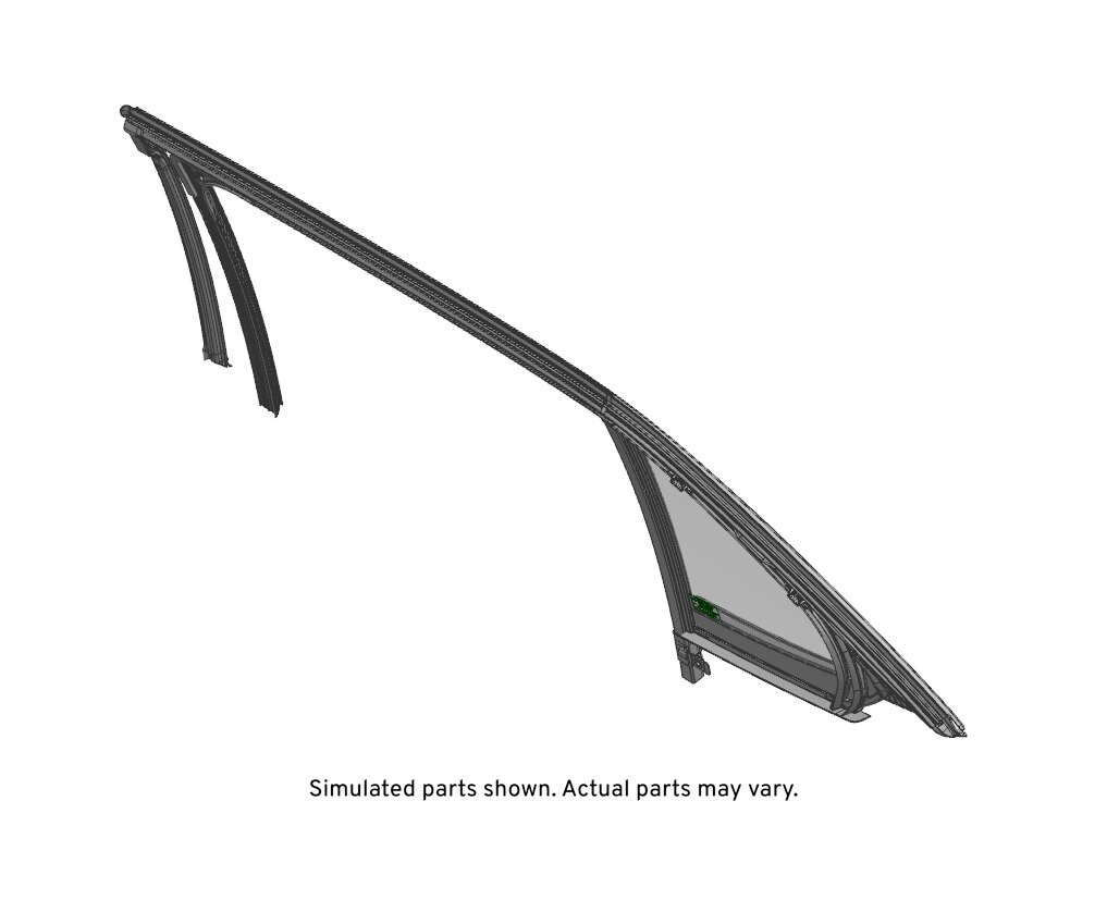 GM Genuine Parts Black Rear Passenger Side Door Window Weatherstrip