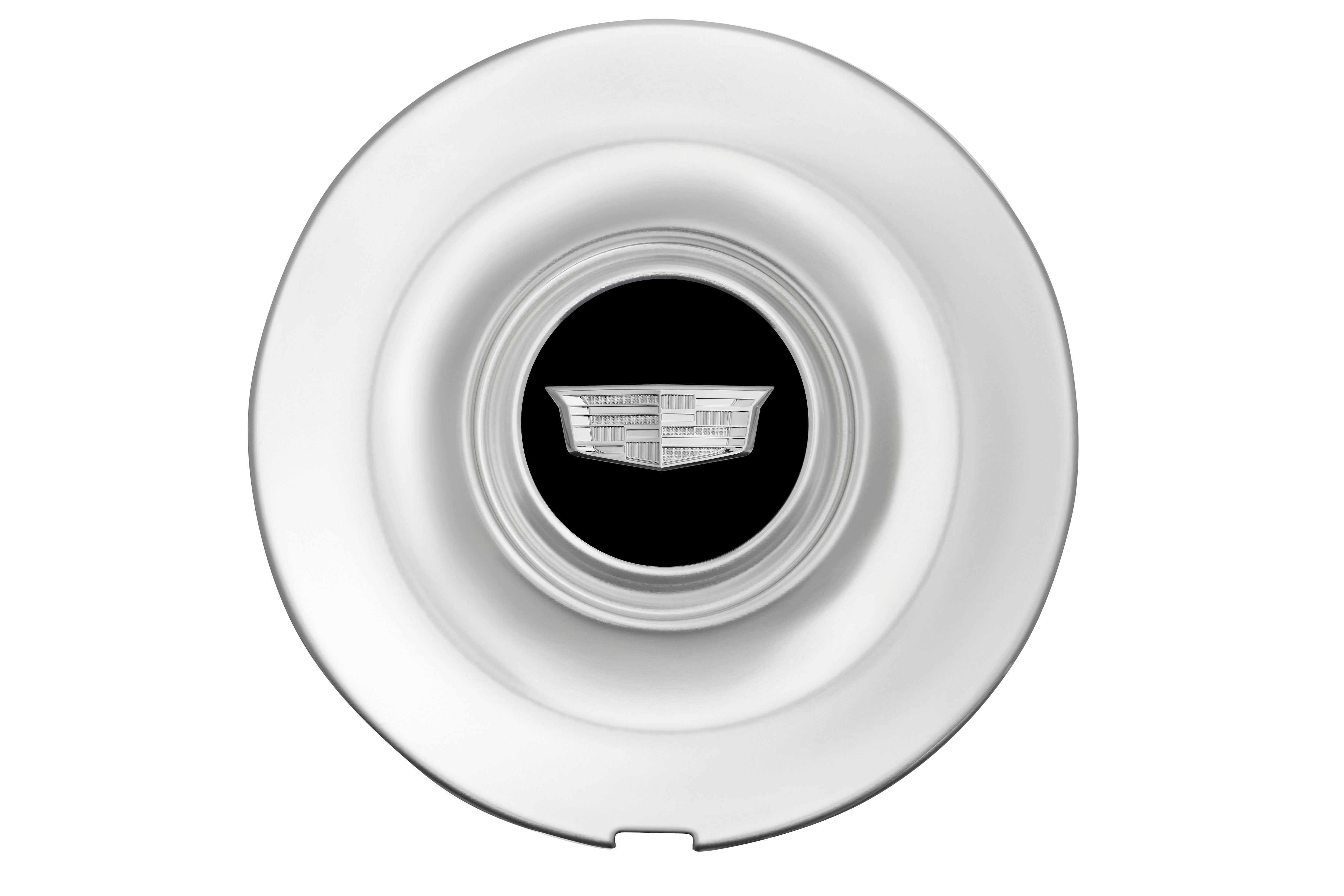 Center Cap in Polished Finish with Black Center and Cadillac Logo