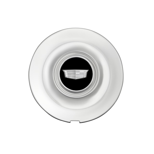 Center Cap in Polished Finish with Black Center and Cadillac Logo