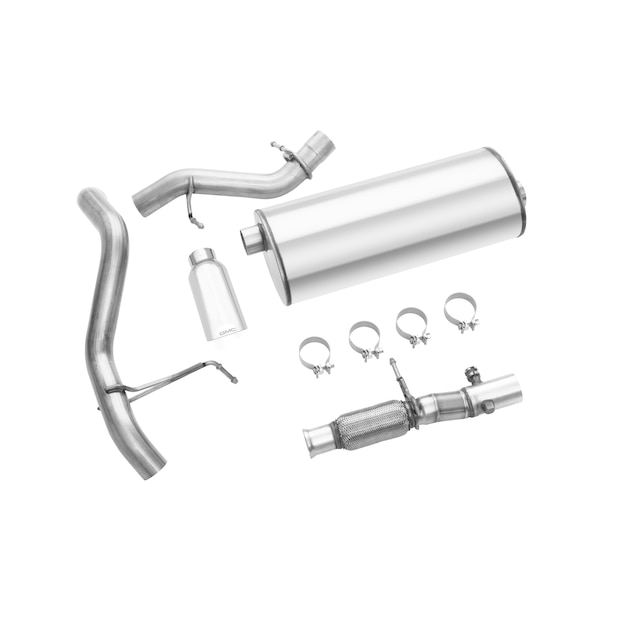 5.3L Cat-Back Single-Exit Exhaust Upgrade System with Polished Tip and GMC Logo
