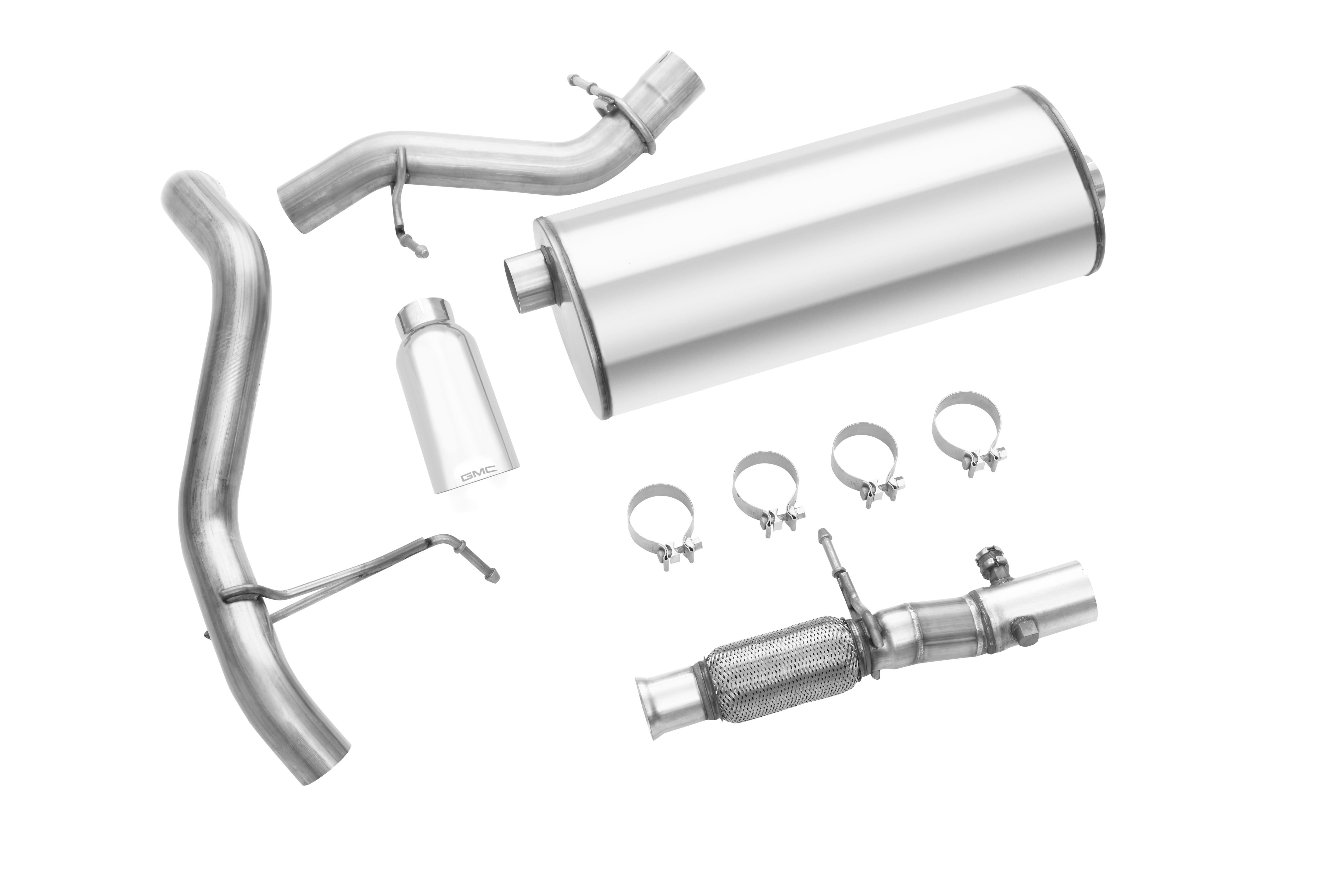 5.3L Cat-Back Single-Exit Exhaust Upgrade System with Polished Tip and GMC Logo