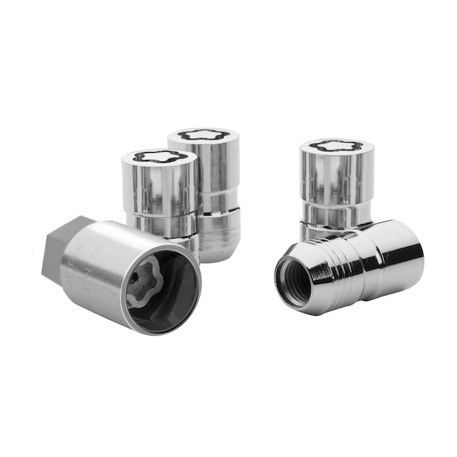 Wheel Lock Kit in Chrome (with One Key and Four Wheel Locks)