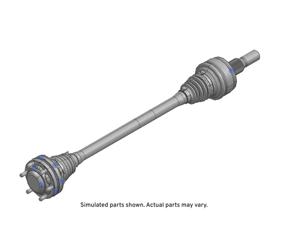 GM Genuine Parts Rear Passenger Side Half-Shaft