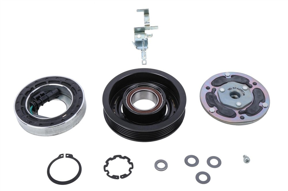 GM Genuine Parts Air Conditioning Compressor Clutch Kit with Clutch, Coil, Pulley, Shims, Rings, Bracket, and Bolt