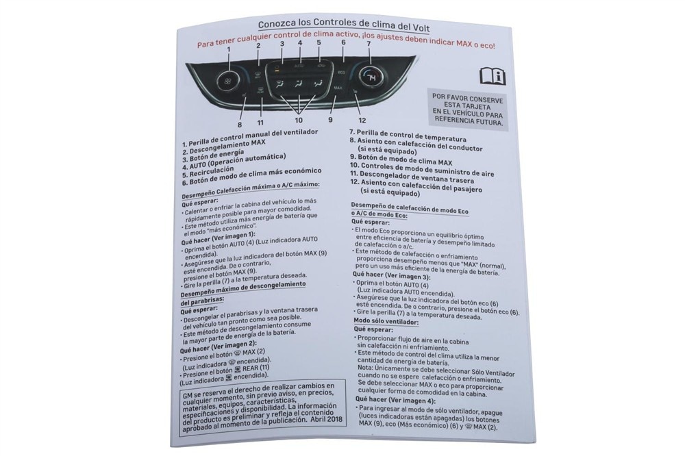 GM Genuine Parts Technical Data Sheet